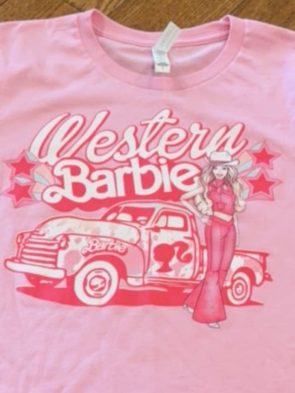 Bella Canvas Pink Western Barbie Graphic Tee